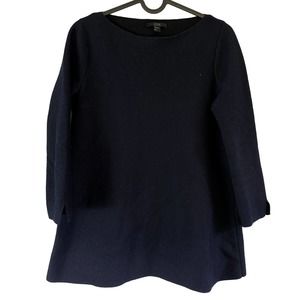 COS Women Blue Long Sleeve Crew Neck Sweater Size XS